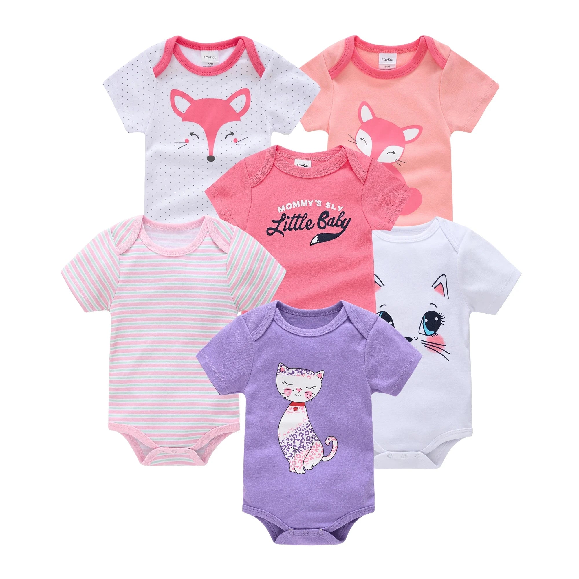 3/6 pcs a lot Baby Girls Clothes pour nouveaux Cotton Short Sleeve Girl Bodysuit 0-12 Months Newborn Boys Clothing Toddler Econic Blanks